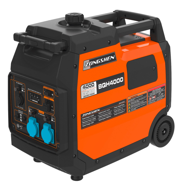 Бензиновый инверторный генератор Zongshen BQH 4000 4-х тактный фото