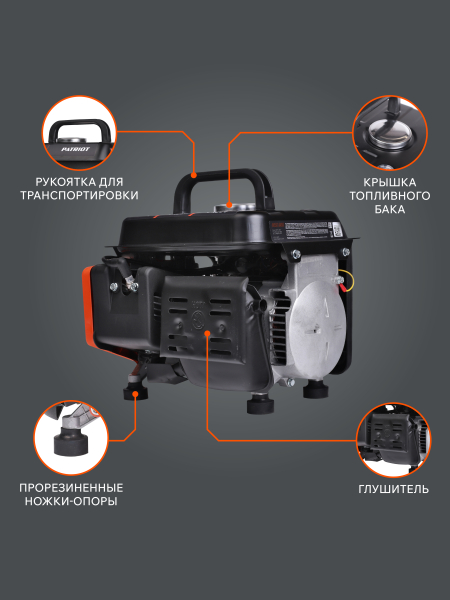 Бензиновый генератор PATRIOT GRS 950 переносной фото