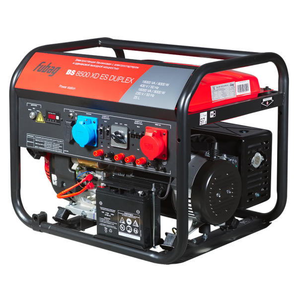 Бензиновый генератор Fubag BS 8500 XD ES DUPLEX + 4Т Extra + Комплект колес и ручек FUBAG в ПОДАРОК для гаража фото