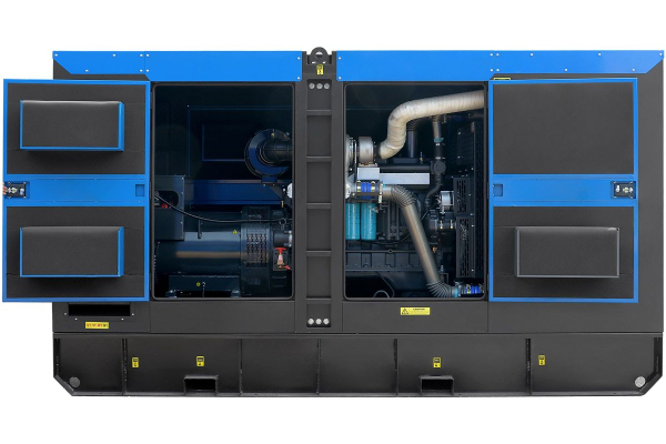 Дизельный генератор ТСС ЭД-250-Т400 с АВР в шумозащитном кожухе на прицепе 025293 бесшумный фото