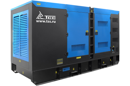 Дизельный генератор ТСС ЭД-250-Т400 с АВР в шумозащитном кожухе на прицепе фото