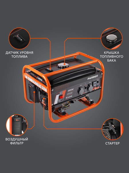 Бензиновый генератор PATRIOT GRS 3500 для дачи фото