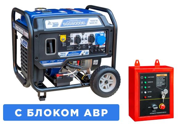 Бензиновый инверторный генератор ТСС SGG 8000Ei с блоком АВР для дома фото
