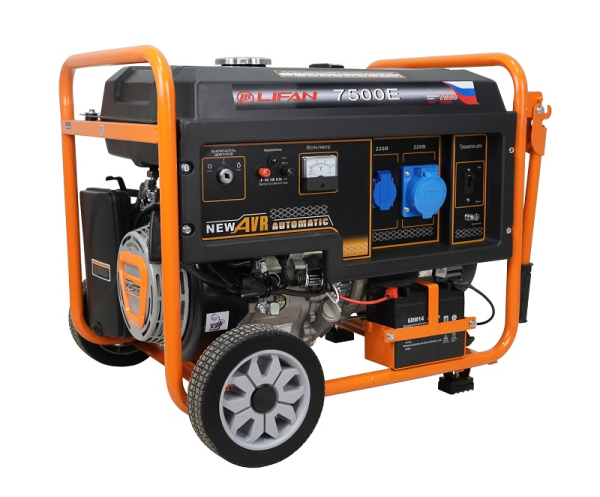 Бензиновый генератор Lifan 7 GF-4 (LF7500E) 4-х тактный фото