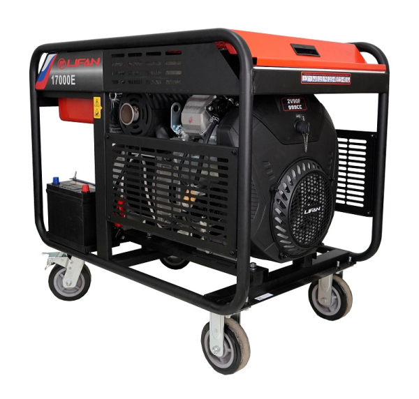 Бензиновый генератор Lifan 17000E на колесах фото
