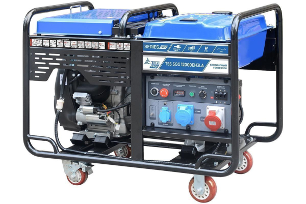 Бензиновый генератор ТСС SGG 12000EH3LA в кожухе МК-2.1 стационарный фото