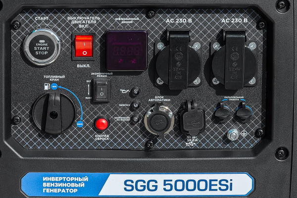 Бензиновый инверторный генератор ТСС SGG 5000ESi для газового котла фото