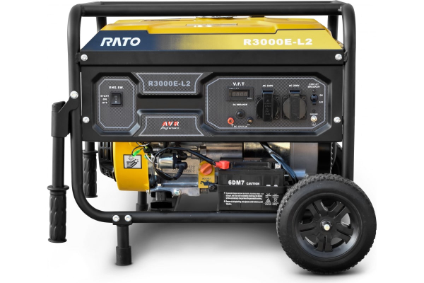 Бензиновый генератор RATO R3000E-L2W электростартер + колесный комплект для дачи фото