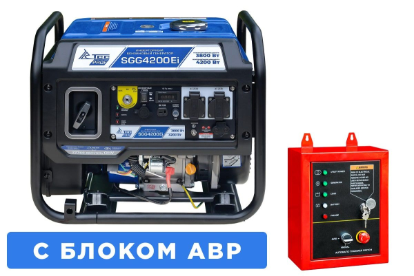 Бензиновый инверторный генератор ТСС SGG 4200Ei с блоком АВР портативный фото