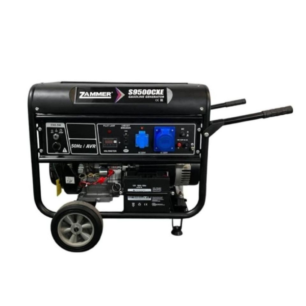 Бензиновый генератор Zammer S9500CXE на колесах фото