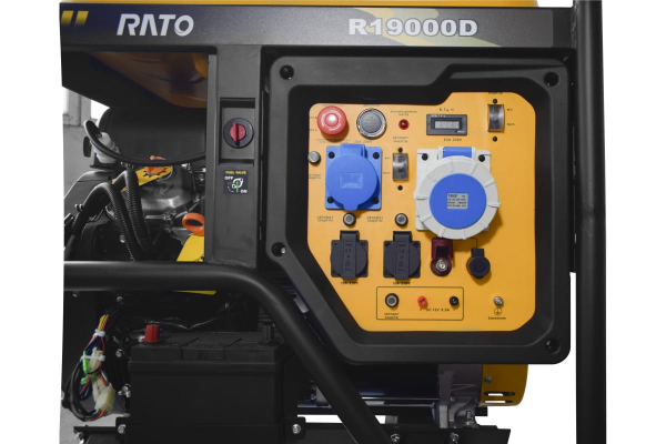 Бензиновый генератор RATO R19000D электростартер + колесный комплект на колесах фото