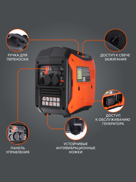 Бензиновый инверторный генератор PATRIOT iGX 2800 для газового котла фото