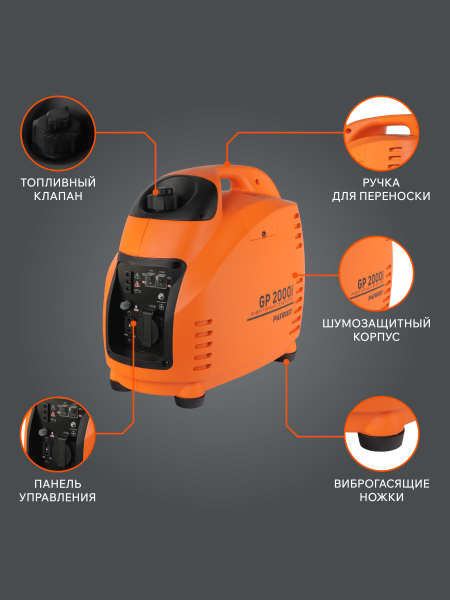 Бензиновый инверторный генератор PATRIOT GP 2000 i фото