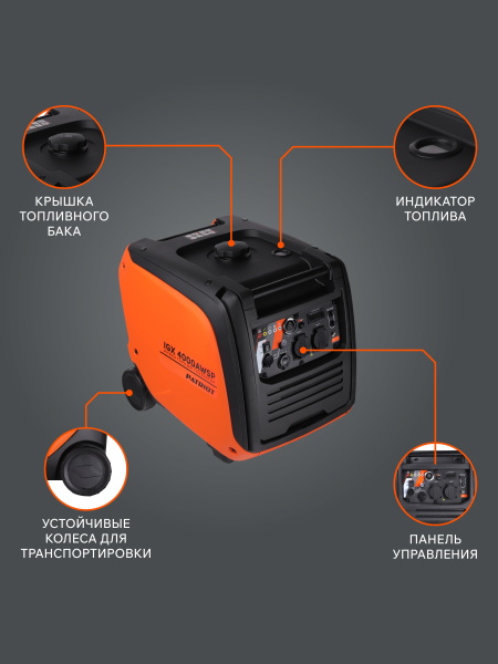 Бензиновый инверторный генератор PATRIOT iGX 4000 AWSP портативный фото