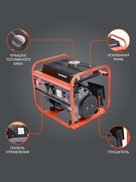 Бензиновый генератор PATRIOT GRS 1500 портативный фото