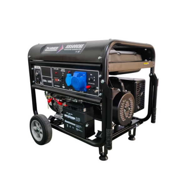 Бензиновый генератор Zammer S8500CXE на колесах фото