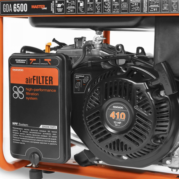 Бензиновый генератор DAEWOO GDA 6500 для дачи фото