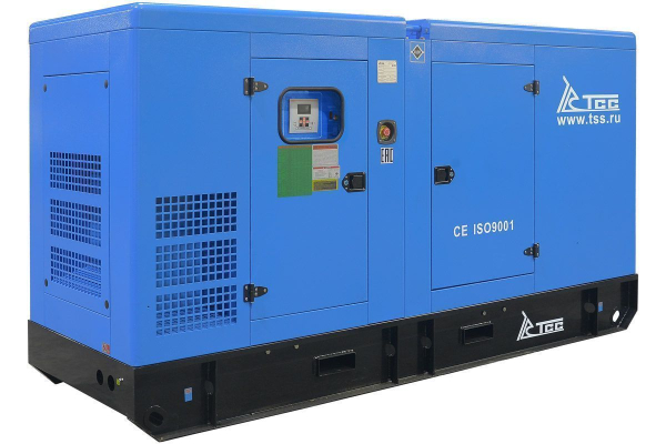 Дизельный генератор ТСС ЭД-150-Т400 с АВР в шумозащитном кожухе на прицепе 025140 4-х тактный фото