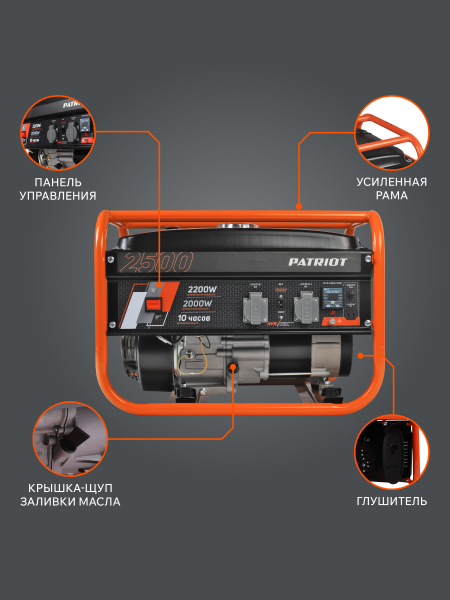 Бензиновый генератор PATRIOT GRS 2500 для дачи фото