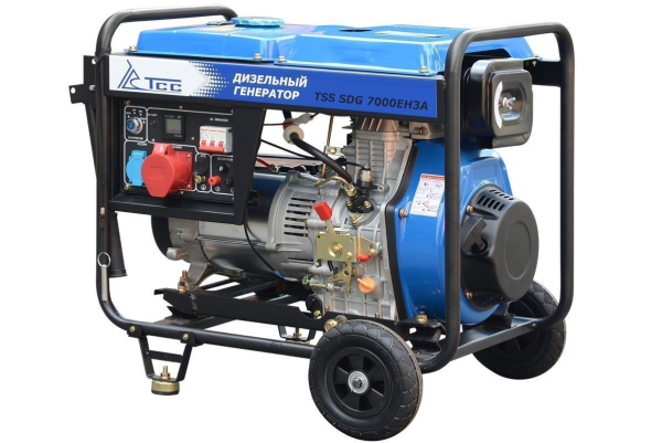 Дизельный генератор ТСС SDG 7000EH3A в кожухе МК-2.1 034168 4-х тактный фото