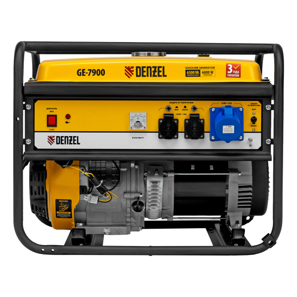 Бензиновый генератор DENZEL GE 7900 4-х тактный фото