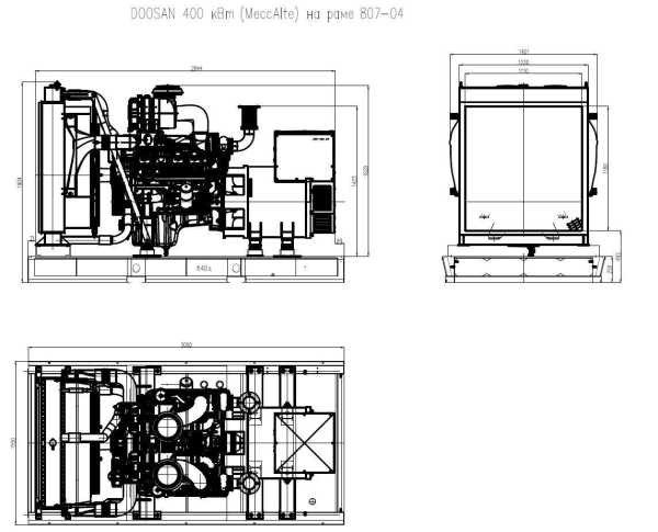Дизельный генератор ТСС АД-400С-Т400-1РМ17 (Mecc Alte) 014888 4-х тактный фото
