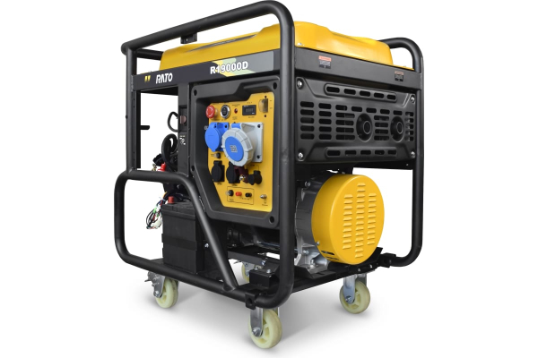 Бензиновый генератор RATO R19000D электростартер + колесный комплект на колесах фото