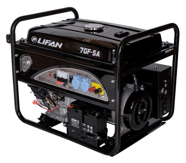 Бензиновый генератор Lifan 7 GF-5A (LF7500AE) переносной фото