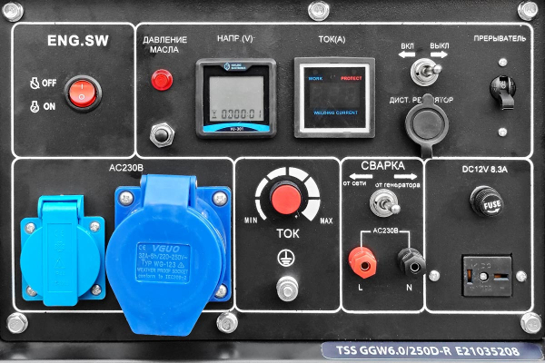 Бензиновый сварочный генератор ТСС GGW 6.0/250D-R для дома фото