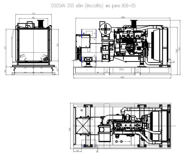 Дизельный генератор ТСС АД-240С-Т400-1РМ17 (Mecc Alte) 017569 промышленный фото