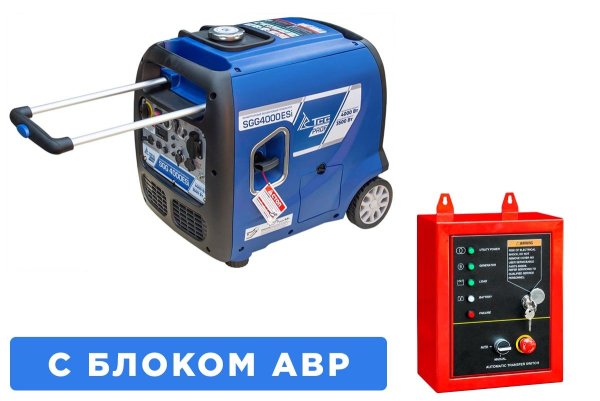Бензиновый инверторный генератор ТСС SGG 4000ESi с блоком АВР 4-х тактный фото