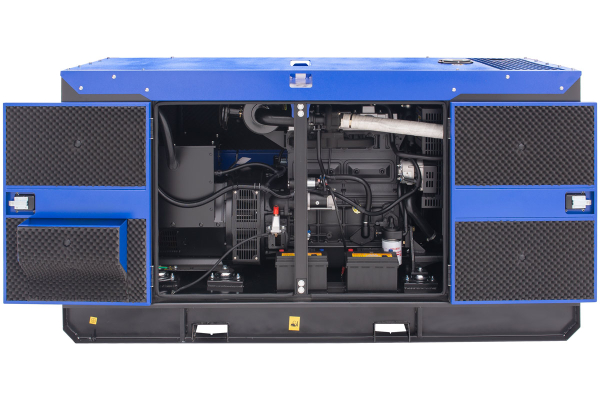 Дизельный генератор ТСС ЭД-40-Т400 в шумозащитном кожухе на прицепе 025349 промышленный фото