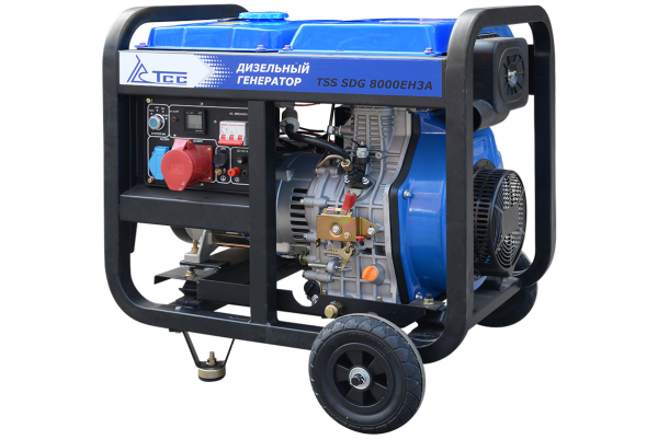 Дизельный генератор ТСС SDG 8000EH3A в кожухе МК-2.1 034170 стационарный фото